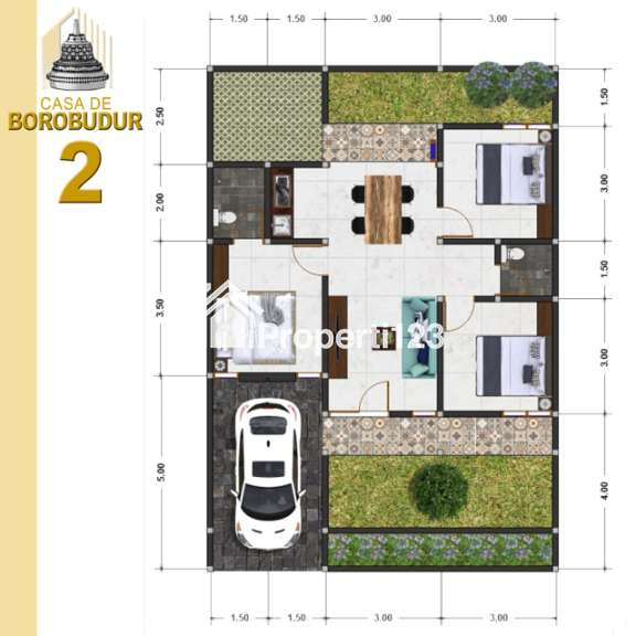 RUMAH DESAIN KLASIK JAWA DI DAERAH CANDI BOROBUDUR MAGELANG - 3