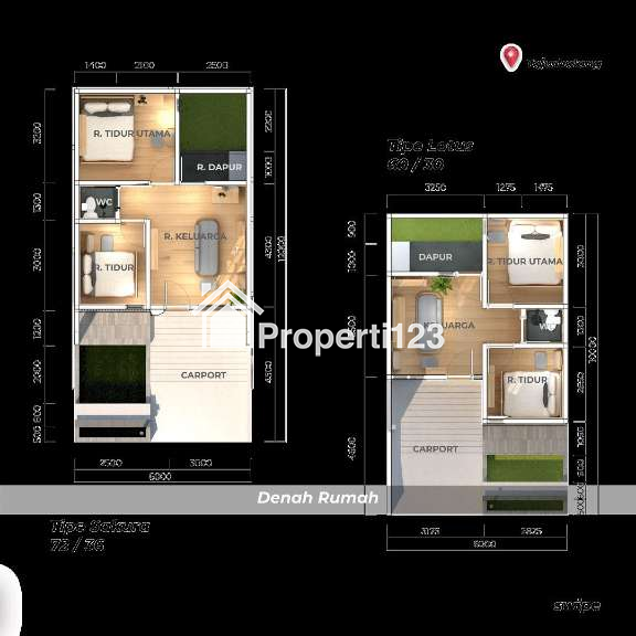 RUMAH DI BOGOR HARGA RP 450 JUTAAN DENGAN 2 KAMAR TIDUR - 2