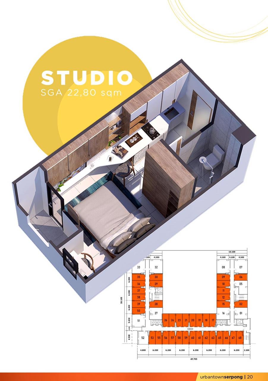 Dijual Apartemen Murah Booking 3 Juta All In FREE DP & FREE Biaya Akad Urbantown Serpong BSD - 12