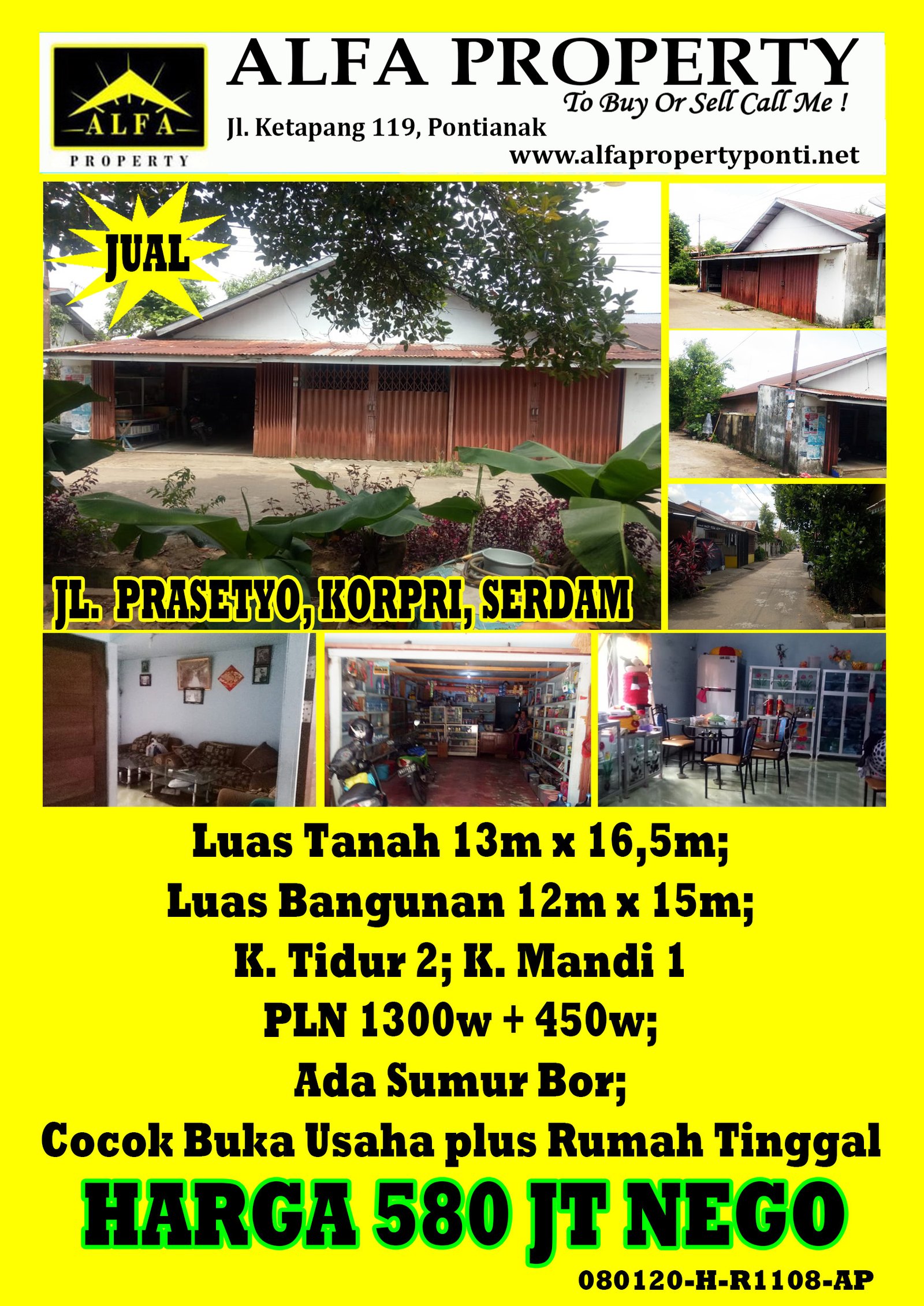 Rumah Prasetyo, Korpri, Serdam, Pontianak, Kalimantan Barat - 1