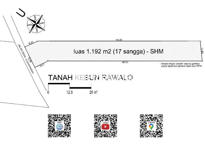 Dijual TANAH KEBUN di Jl Panembahan Rawalo | bisa dilalui mobil - 3