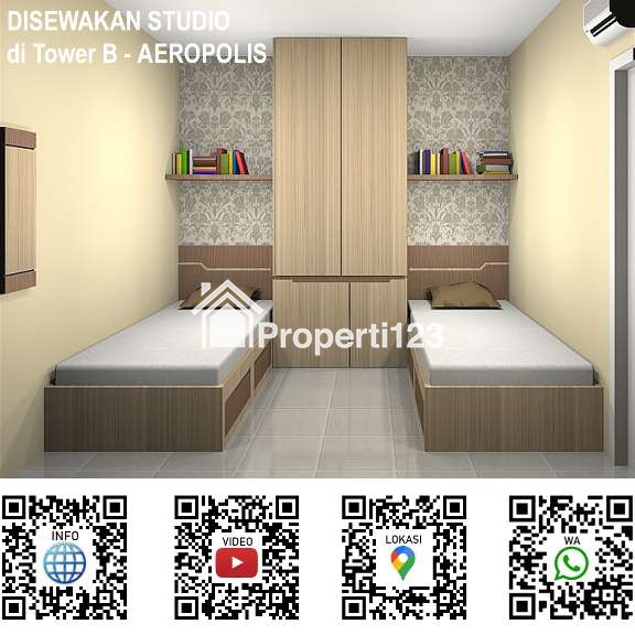 STUDIO di Aeropolis Tower B | Full Furnished - dekat Bandara Soetta - 7