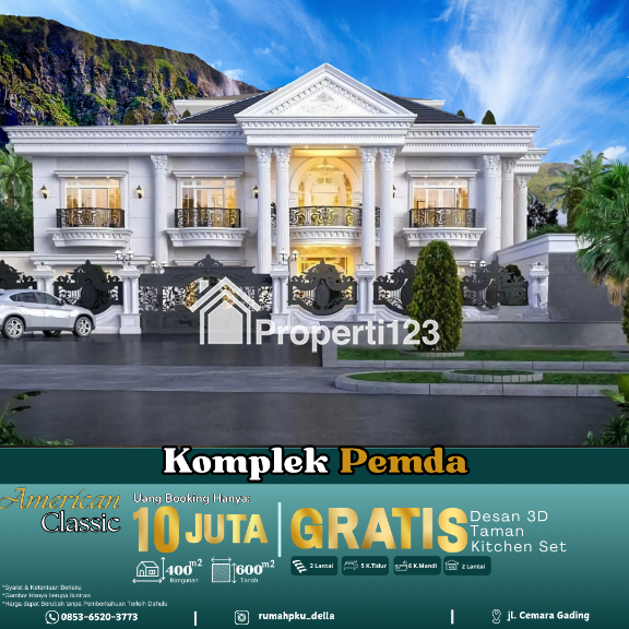 Desain Rumah Elegan, Lingkungan Eksklusif di Komplek Pemda - 1