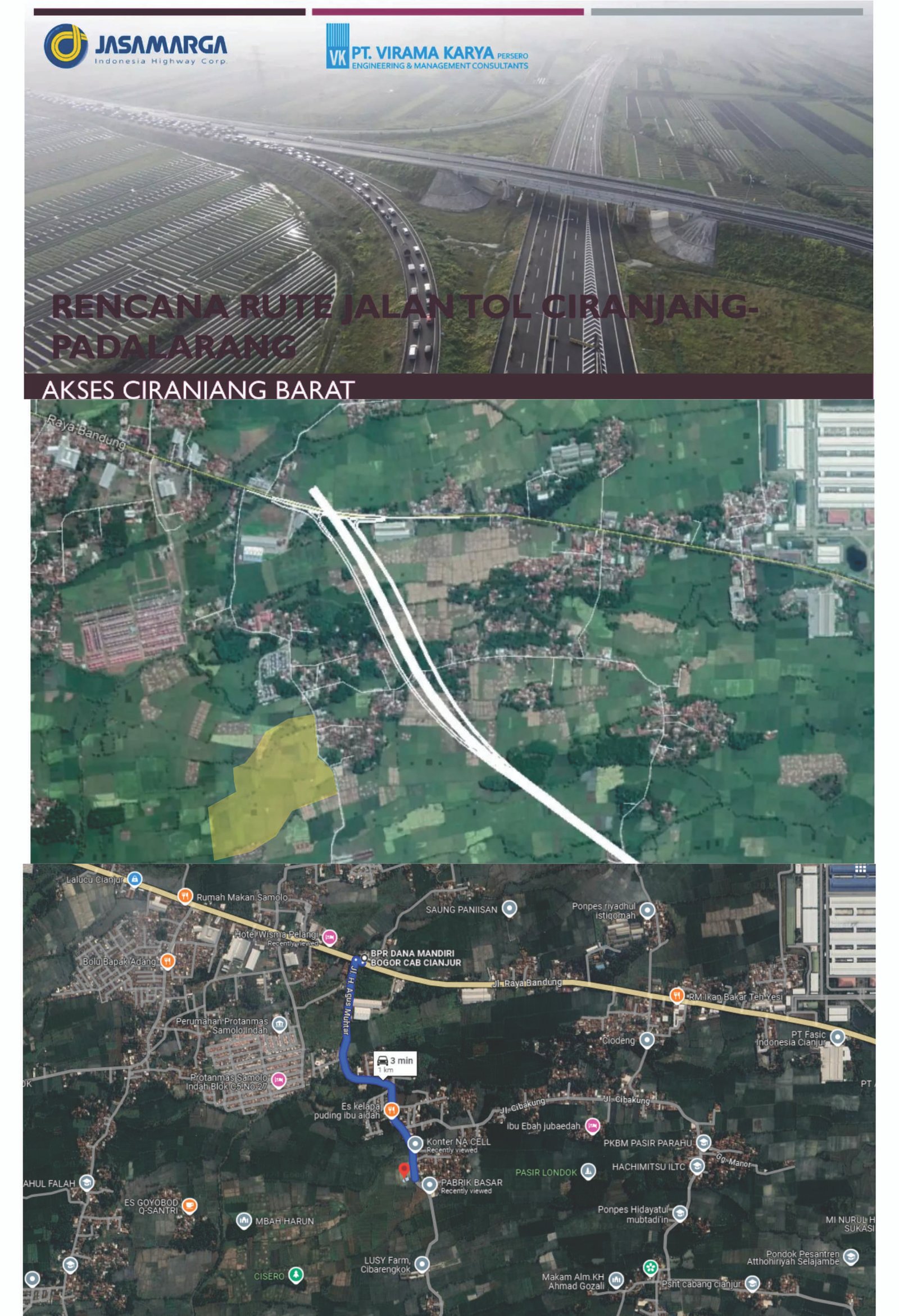 Tanah Peruntukan Perumahan Dekat Pintu Tol Ciranjang Barat-CIANJUR - 5