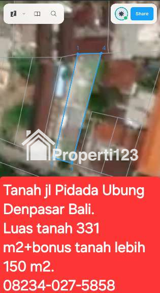Dijual tanah jl Pidada Ubung dkt Gatsu Barat,jl Cargo,jlCokroaminoto Denpasar Bali - 5