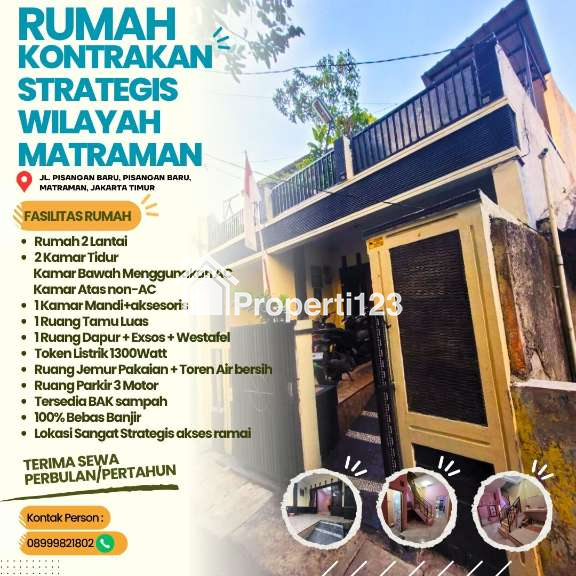 Rumah Kontrakan 2 lantai bebas banjir Wilayah Pisangan Baru Matraman Jakarta Timur - 19