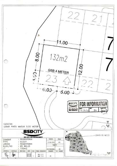 Dijual Kavling  di BSD City Serpong-Regent Town cluster - 5