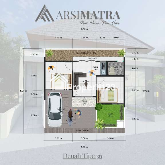 EXTRA CARPORT SIAP KPR RUMAH PESAN BANGGUN MULAI 295 JUTA DI PRAMBANAN KLATEN - 2