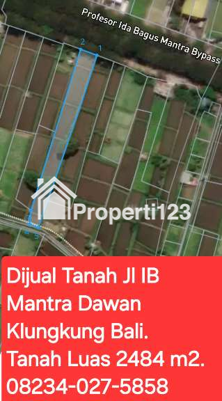 Dijual Tanah 2484 m2 Jl Ida Bagus Mantra Dawan Klungkung Bali - 4