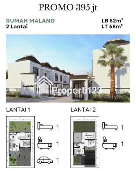 RUMAH MALANG BUKIT HARMONI PROMO 395 JUTA - 1