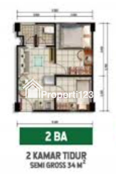 Disewakan murah Apartemen 2KT di Jakarta Barat dekat tol JORR. - 6