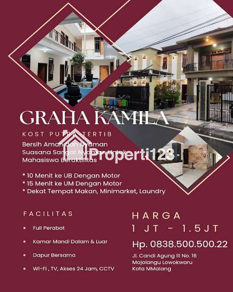 Kost Putra Dekat UB Universitas Brawijaya Malang, UM Universitas Negeri Malang, Universitas Widyagama, UMM Universitas Muhammadiyah Malang - 1