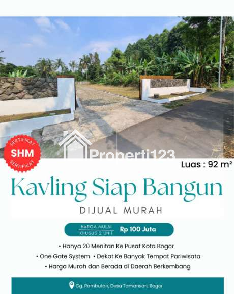 Promo Merdeka Kavling Siap Bangun 100 juta dekat Kota Bogor - 1