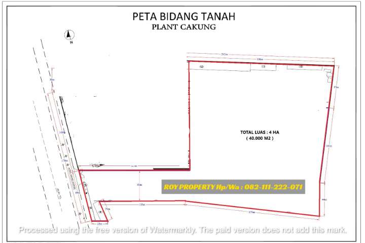 DIJUAL CEPAT Tanah di Cakung Cilincing Luas 4 Ha Open Yard Cor Bento SIAP BANGUN - 1
