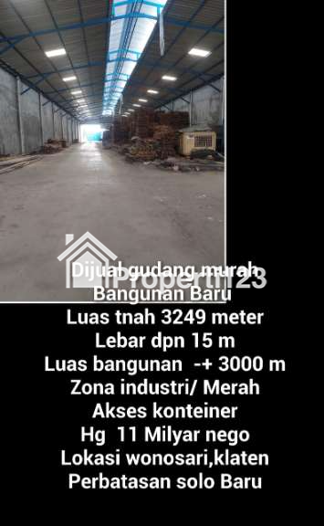 Di jual gudang baru di wonosari klaten - 1