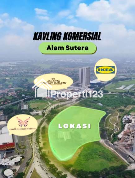 Dijual Kavling Komersial di Jalan Jalur Sutera Boulevard, Alam Sutera, Tangerang - 1
