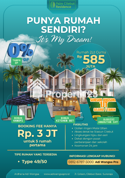 Palm Cilebut Residence Perumahan Baru Dekat Stasiun Cilebut Tanpa Dp - 1