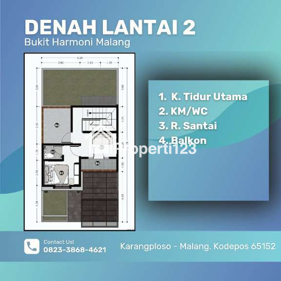 Rumah Vila 2 Lantai di Karangploso View Kota Batu - 6