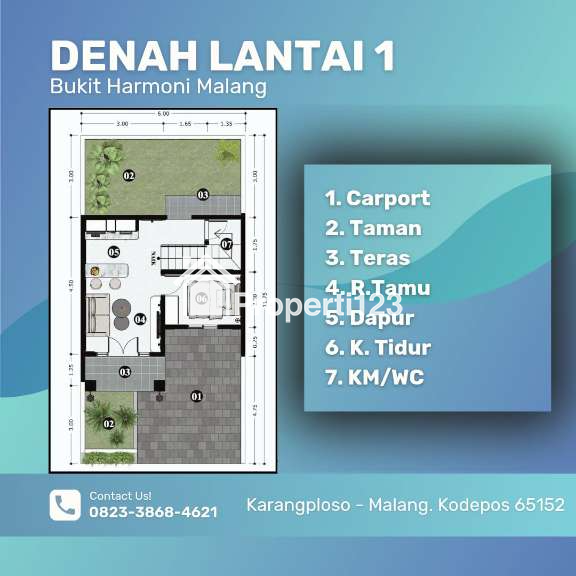 Rumah Vila 2 Lantai di Karangploso View Kota Batu - 5