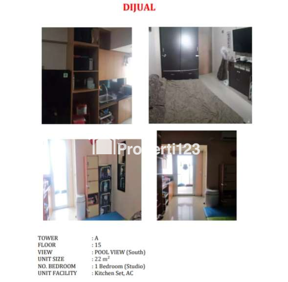 Apartemen Bintaro Park View Studio Tower A Siap Huni Best Price - 2