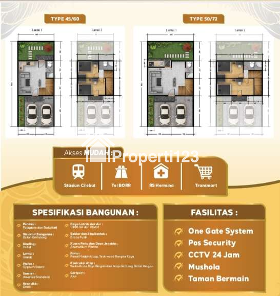 Rumah 2 lantai dekat tol dan Stasiun di Tanah Sereal Bogor - 2