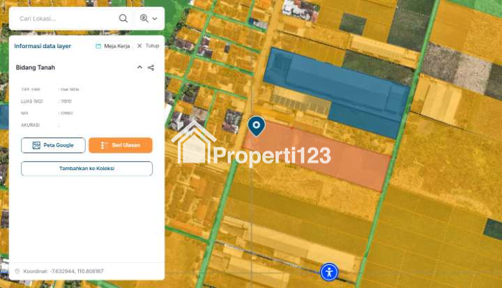 Di jual tanah pekarangan di parangjoro sukoharjo - 2