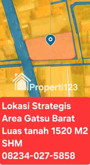Dijual Tanah 1520 m2 Jl Gunung Catur Gatsu Barat Dkt Ke Jl Cargo,Mahendradata,Kerobokan Bali - 4