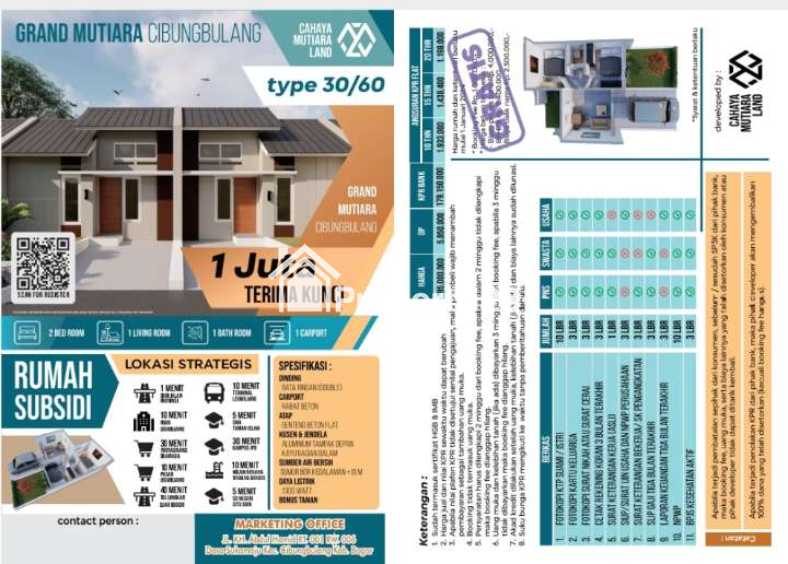 Dijual Rumah Subsidi Berkualitas Siap Huni Strategis Dekat IPB Bogor Hanya 1juta Tanpa Biaya di Muka - 4