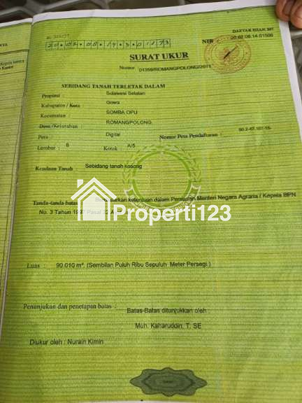 Tanah Poros 9 Ha 1 km dari Kampus UIN Samata. - 3