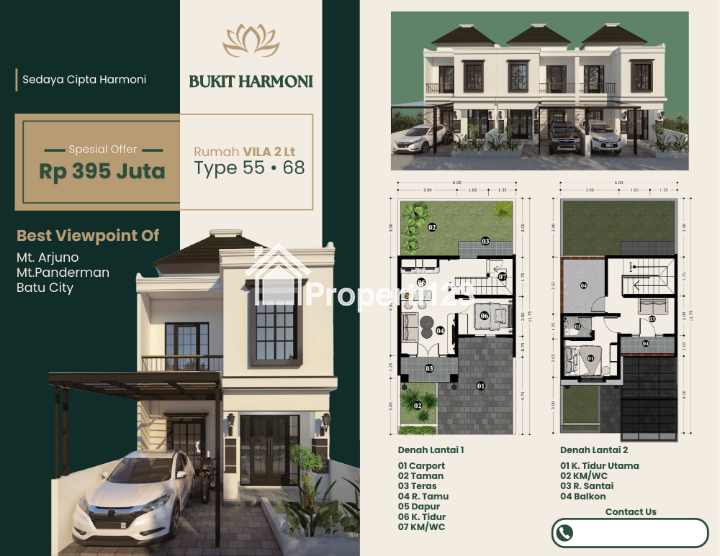 Rumah Vila 2 lantai dekat Kota Batu di Karangploso - 4