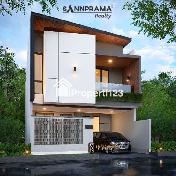 Rumah modern 2 lantai di Srengseng Sawah Jakarta Selatan - 2