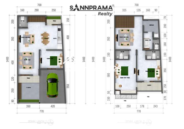 Rumah modern 2 lantai di Srengseng Sawah Jakarta Selatan - 4