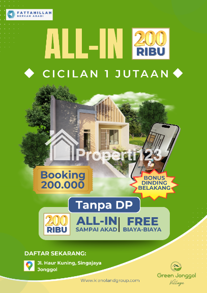 Rumah Murah Tanpa DP Cicilan 1 jutaan Pusat Kota - 1