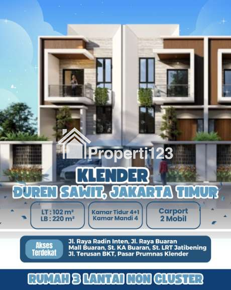 Rumah 3 lantai Duren Sawit Jakarta Timur dekat terusan BKT - 6