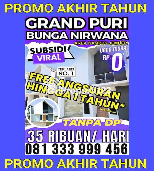 Rumah Subsidi Dijual Dekat Kampus UNEJ Jember Tanpa DP - 1