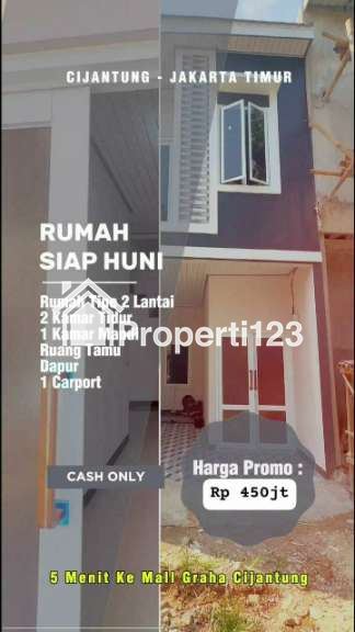 Harga terbaik untuk rumah 2 lantai di Cijantung Jakarta Timur - 1