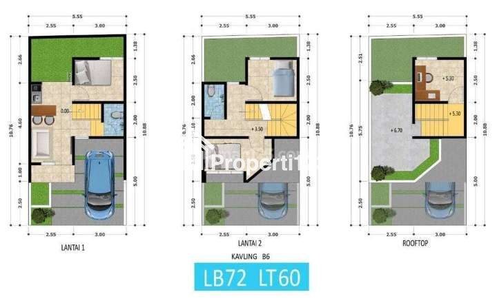 Rumah strategis 2,5lt rooftop di Pondok Melati Bekasi - 5