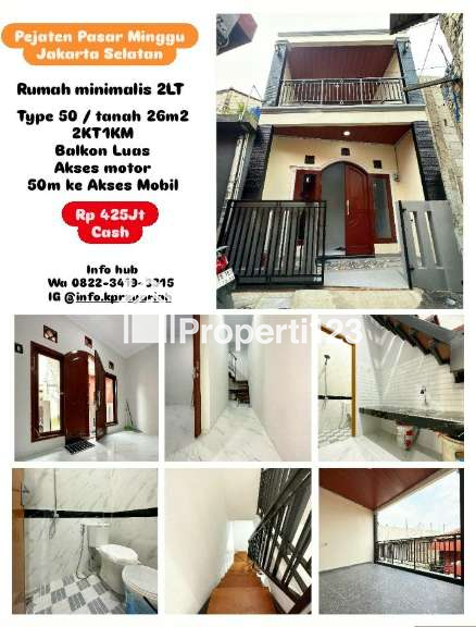 Rumah 2 LT SHM Pasar Minggu Jakarta Selatan - 1