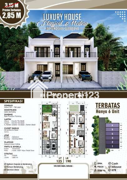 Dijual Rumah Baru On Progress Lokasi Gayungsari Surabaya Selatan - 5