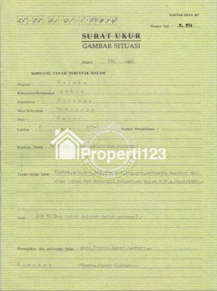 Dijual tanah seluas 208M2 di Jl. Ay Patty. Ambon. Tembus jalan depan dan belakang - 5