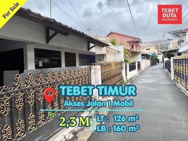 Dijual Cepat Rumah Tebet Timur Lokasi Strategis Nyaman Jalan 1 Mobil - 1