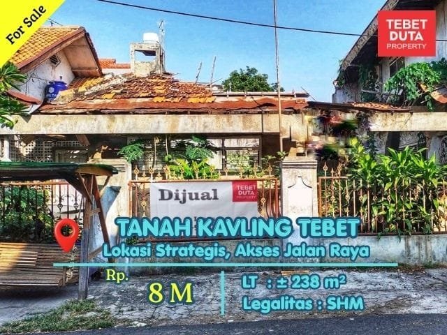Dijual Tanah Kavling Tebet Barat Lokasi Strategis Jalan 3 Mobil Lebar - 1