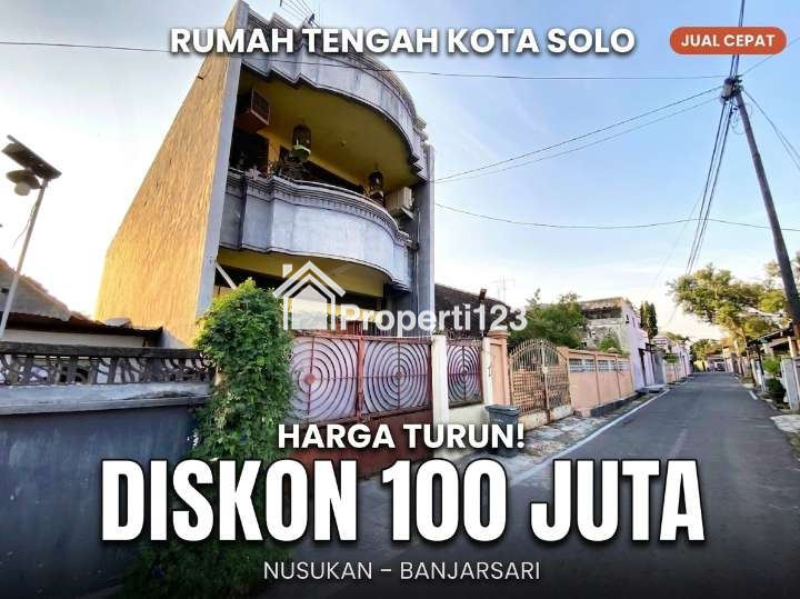 🔥 JUAL CEPAT! RUMAH 2 LANTAI TENGAH KOTA SOLO 🔥 💥 DISKON 100 JUTA – LANGKA DI LOKASI INI! - 1