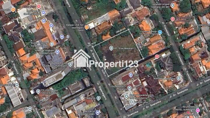 Tanah Komersial Strategis Raya Diponegoro Dr Soetomo Surabaya Pusat - 3