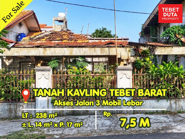 Dijual Cepat Tanah Kavling Tebet Barat Lokasi Strategis Jalan 3 Mobi l Lebar - 4