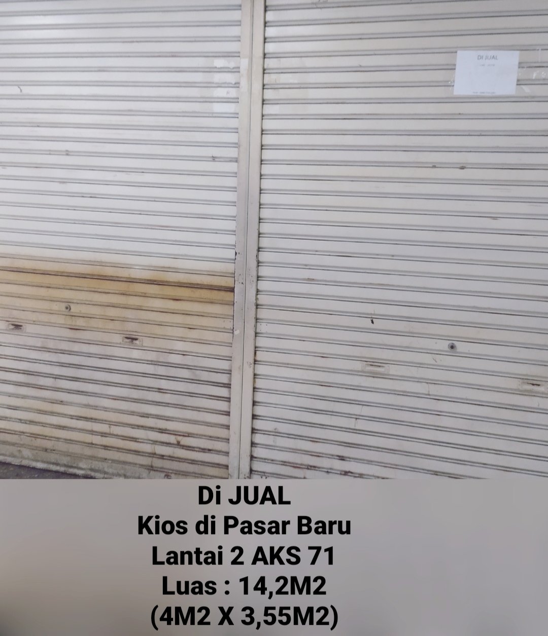 Dijual Kios Murah di Pasar Baru Sawah Besar, Jakarta Pusat - 2