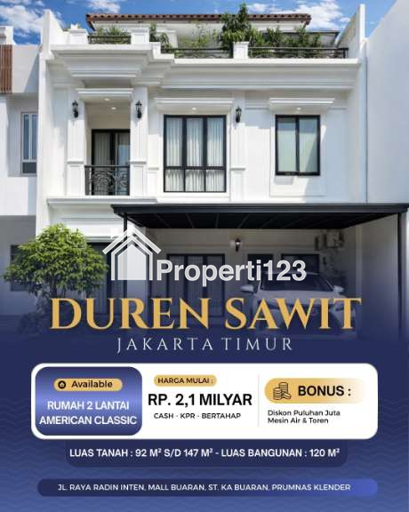 Rumah 2 lantai di Jantung Duren Sawit Jakarta Timur - 1