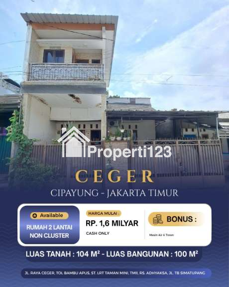 Rumah secondary nyaman bebas banjir di Ceger Cipayung Jakarta Timur - 1