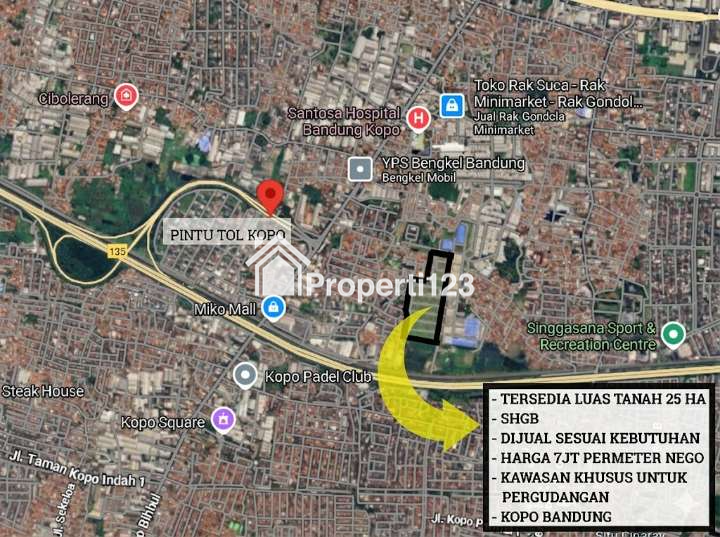 SIAP BANGUN! LAHAN 25HA DI JANTUNG PERGUDANGAN KOPO – BELI SESUAI KEBUTUHAN ANDA! - 6