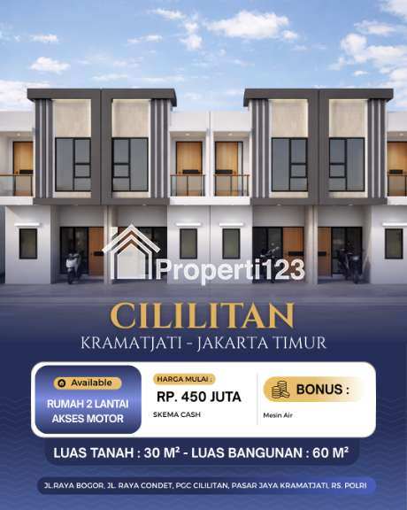 Rumah 2LT harga terjangkau strategis di Cililitan Jakarta Timur - 1